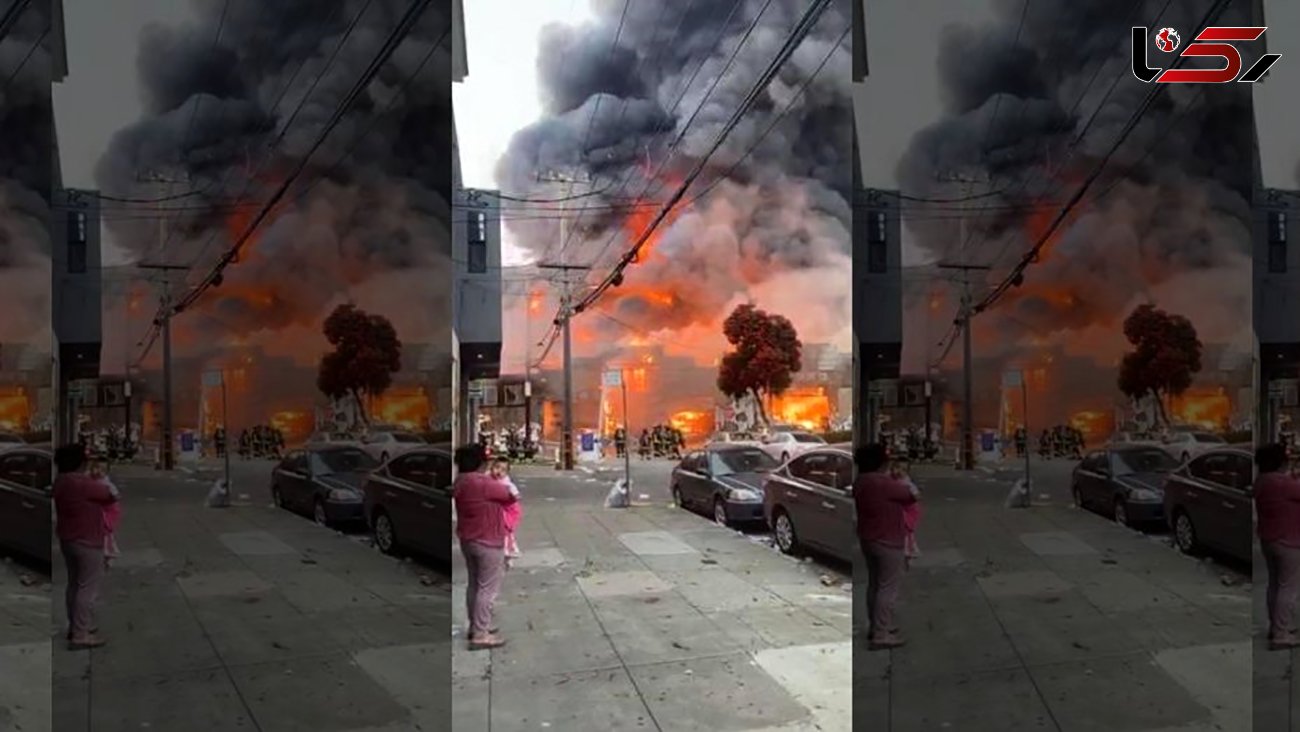 فیلم لحظه به لحظه آتش سوزی در آمریکا + جزئیات