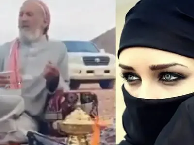 عجیب ترین شوهر جهان ! / هیچ وقت صورت زن زیبایش را ندیده / 47 سال ازدواج با 10 فرزند + عکس