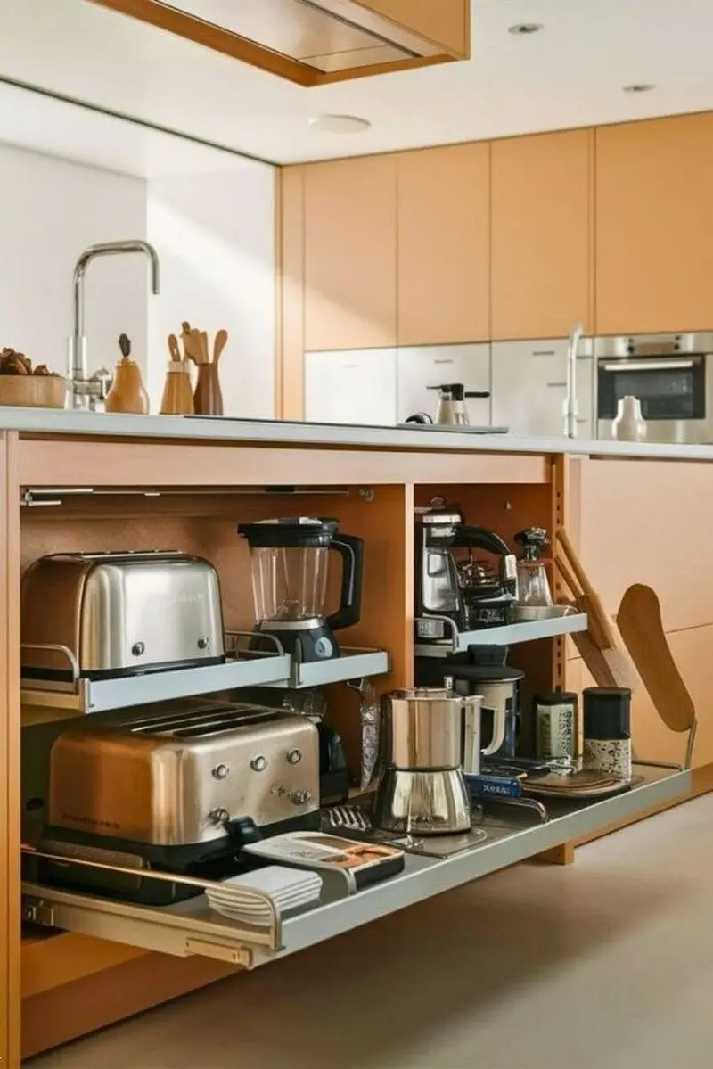 عکس چیدمان کابینت زیر سینک