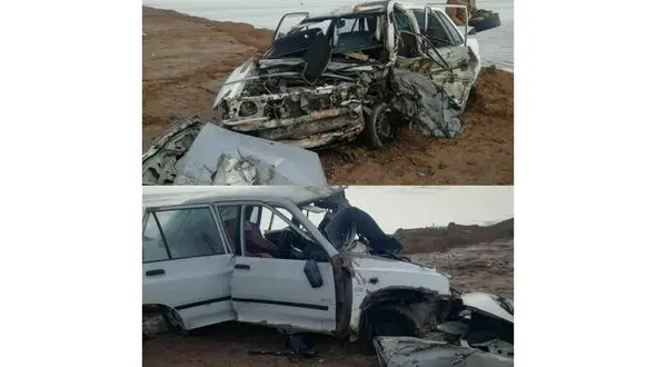تصادف مرگبار 2 پراید در آبادان