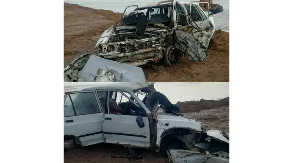 تصادف مرگبار 2 پراید در آبادان