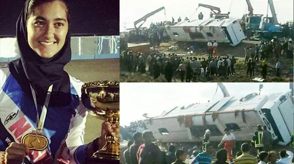 دختر اسکیت باز ایران در حادثه واژگونی اتوبوس دانش آموزان جان سپرد / جزئیات و علت حادثه اعلام شد + تصاویر