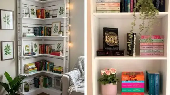 چطور یک کتابخانه ساده و شیک دخترانه برای اتاق خواب خود بسازیم؟