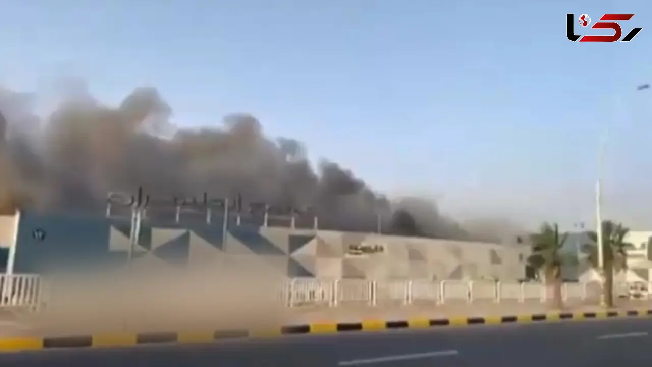 فیلم آتش سوزی در مجتمع تجاری در عربستان