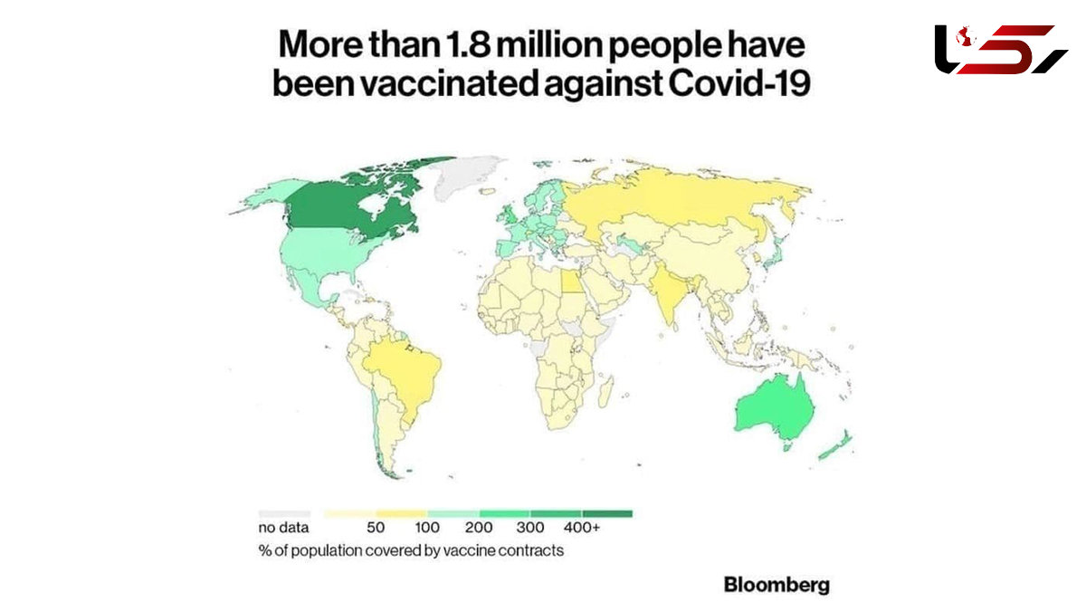 آمار جهانی از افرادی که واکسن کرونا زدند