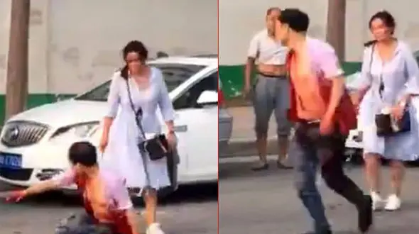 فیلم لحظه حمله به شوهر در خیابان / او را دست در دست یک زن دیدم!+ عکس
