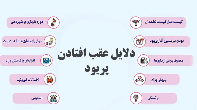 دلایل تاخیر پریود