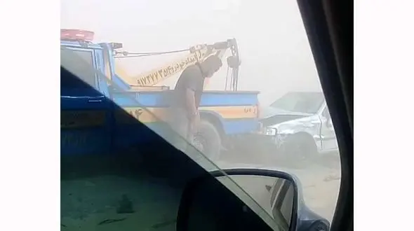 تصادف زنجیره ای در مسیر بوشهر برازجان+فیلم