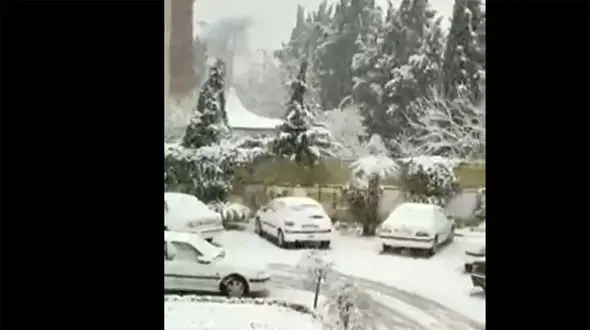 ببینید / بارش زیبای برف در آستارا + فیلم