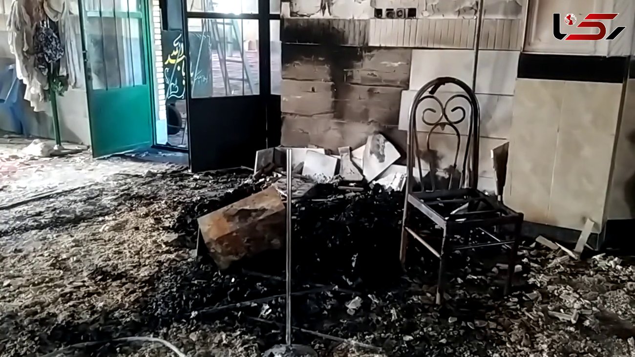 بازداشت عاملان آتش زدن مسجد در شهر بابک  + فیلم