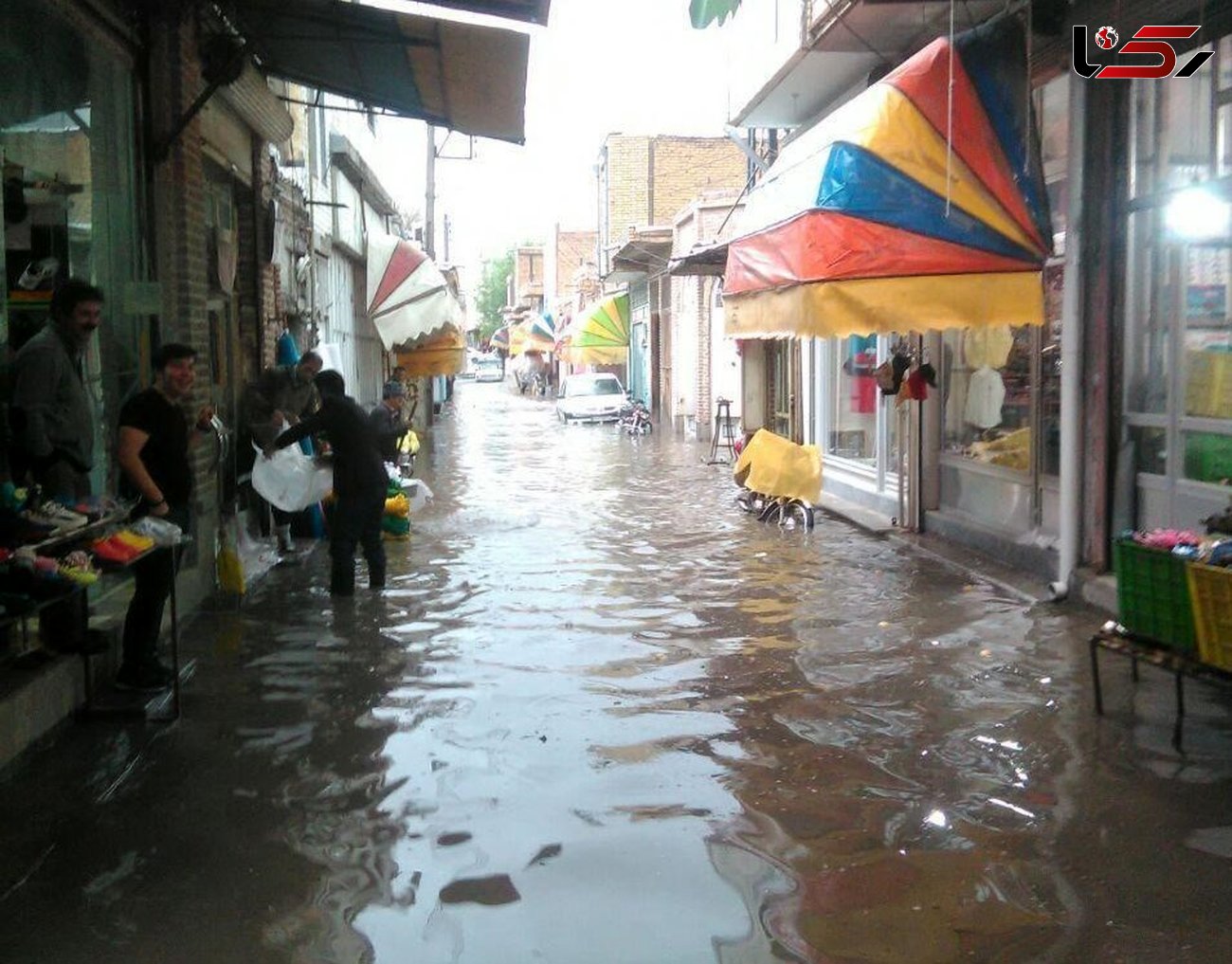 اینجا تبریز است نه ونیز! / بارش باران سیل‌آسا در تبریز + تصاویر 