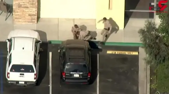 کار خطرناک پلیس هنگام دستگیری سارق کامیون + فیلم
