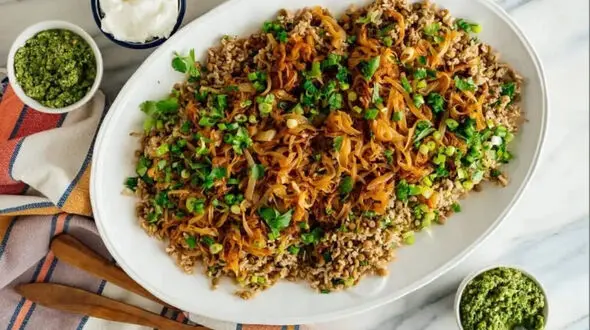 طرز تهیه تره پلوی خوشمزه
