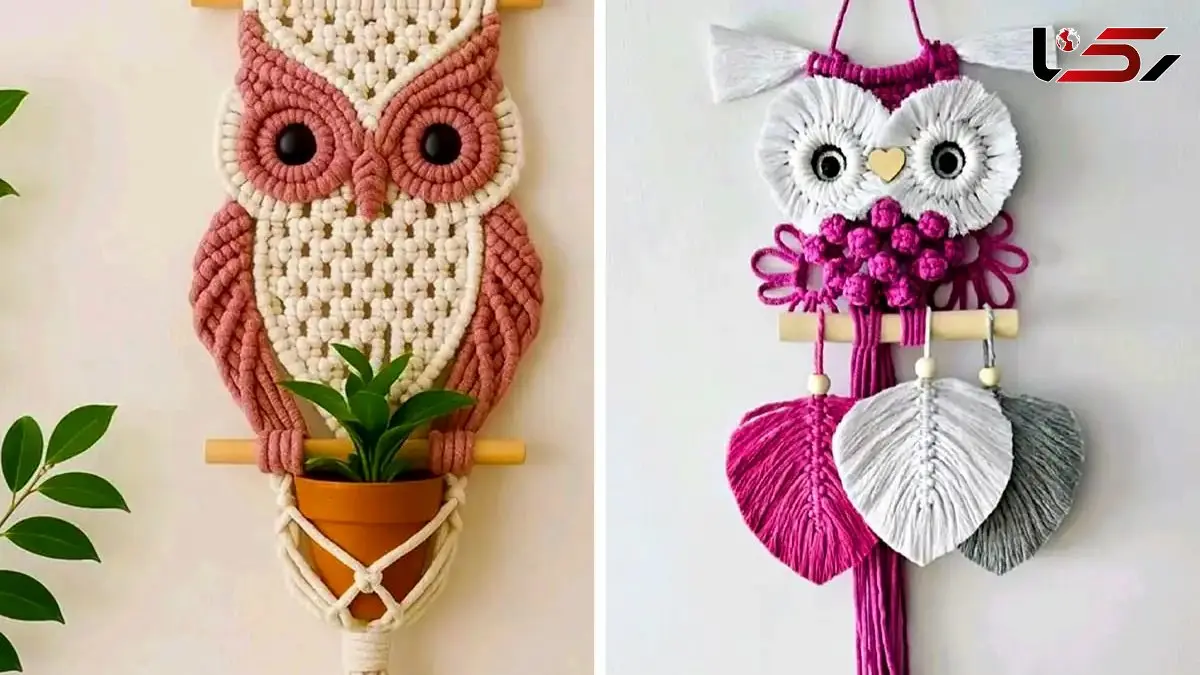 کشف سبک زندگی مینیمال و بوهو با 15 طرح آویز جغد مکرومه