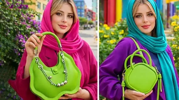 15 ایده برای استایل شاد با کیف سبز نئونی؛ جذاب و متفاوت باشید