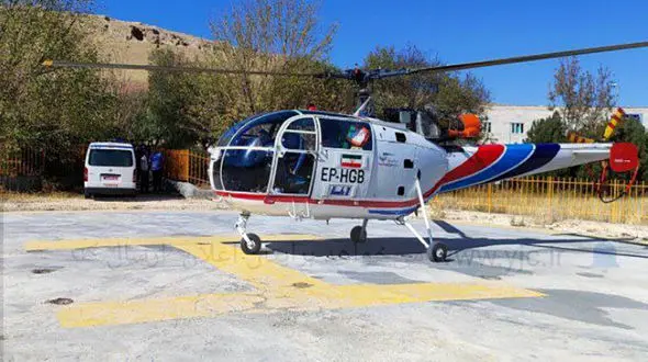 عملیات موفق اورژانس هوایی برای نجات جان بیمار نخاعی