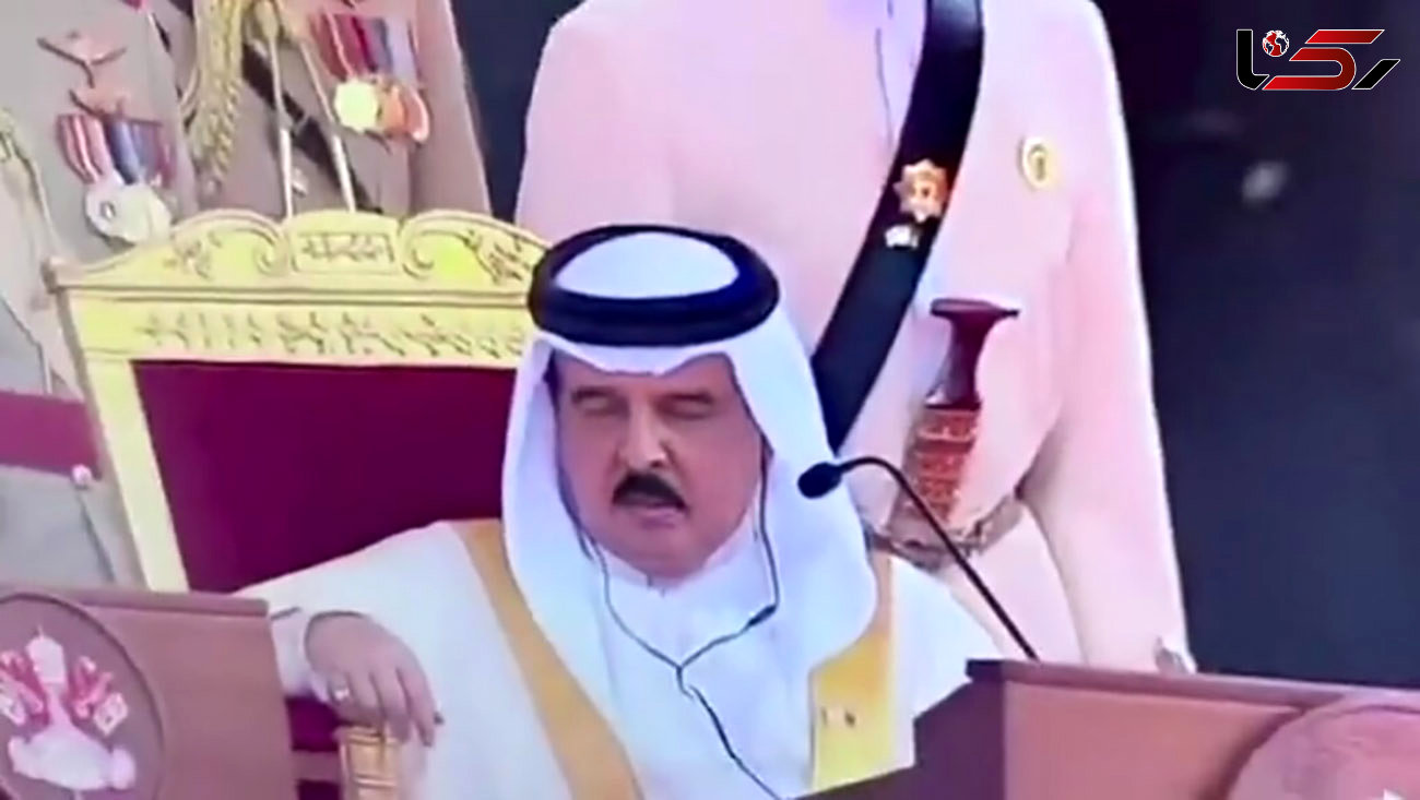 چرت زدن پادشاه بحرین هنگام سخنرانی پاپ فرانسیس + فیلم