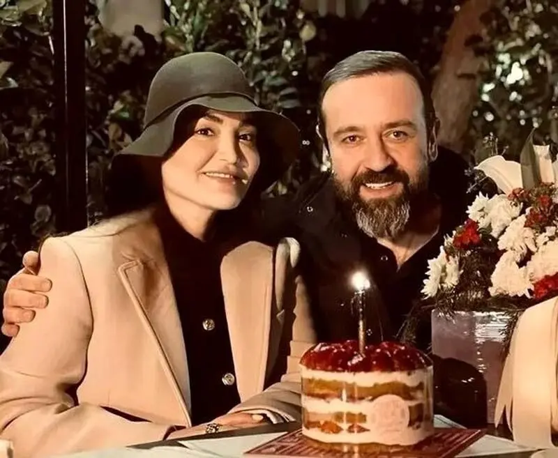 بهرنگ توفیقی و همسرش