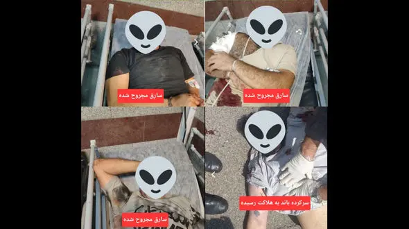 عکس جنازه رییس باند دزدان بعد اصابت گلوله پلیس + عکس 3 همدستش در بیمارستان