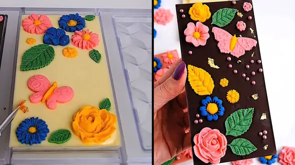 تزئین به شکل گل و پروانه + فیلم 