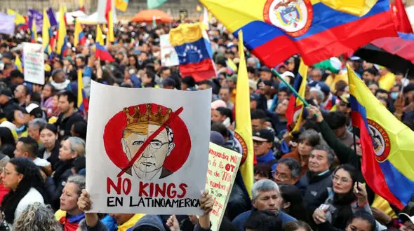 ‘Out with the Yanks!’: Thousands Rally in Colombia Against Trump’s Threats in Venezuela