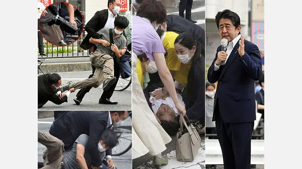 لحظه ترور شینزو آبه + فیلم و عکس