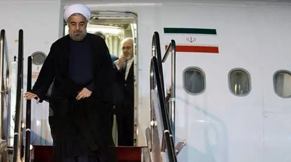 روحانی راهی نیویورک شد + عکس