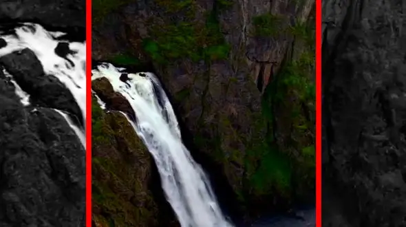 فیلم آبشار ۱۸۳ متری ورینگفوسن نروژ