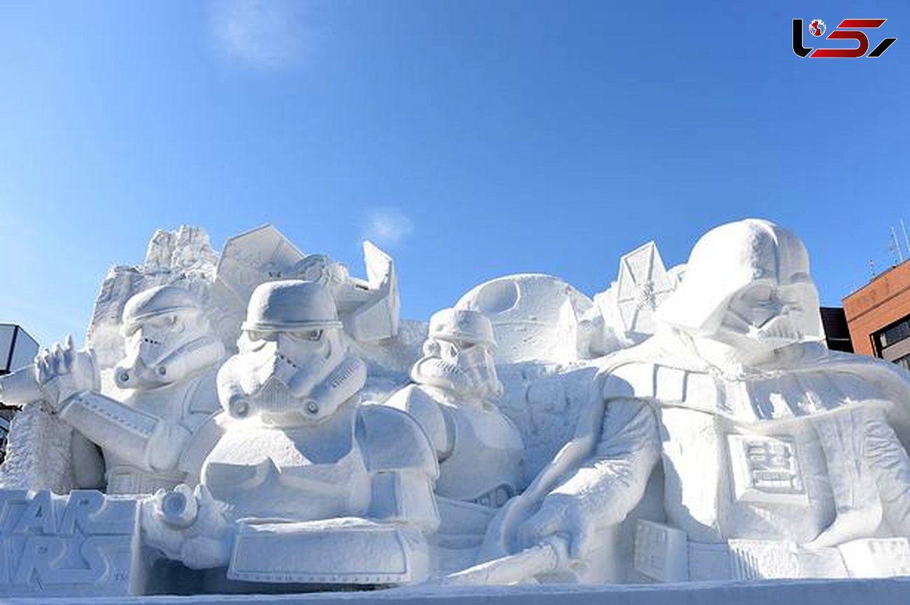 ساخت مجسمه‌های برفی در ژاپن