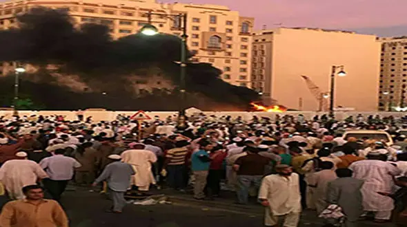 فیلم انفجار انتحاری در مسجدالنبی مدینه + عکس