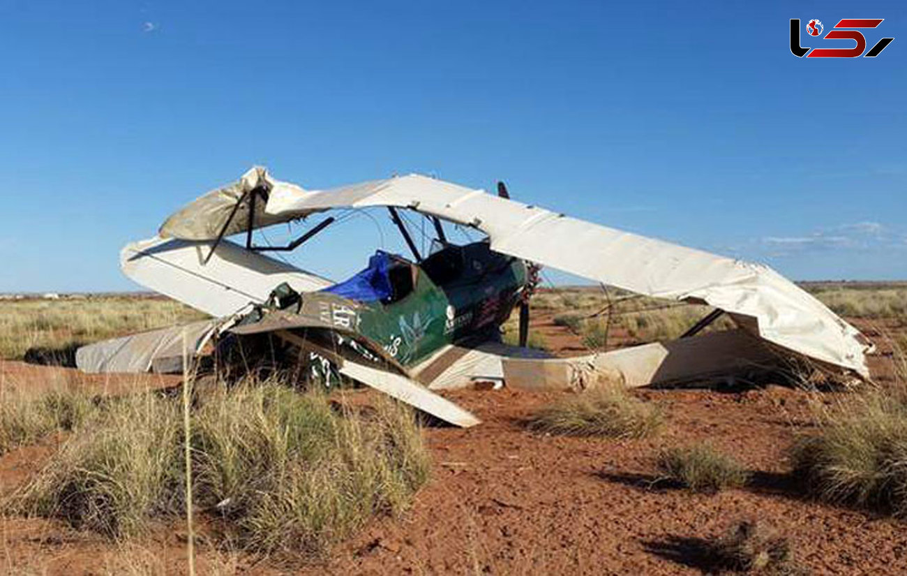 هواپیمای زن ماجراجو در صحرا سقوط کرد+ عکس