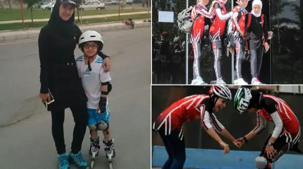 گفتگو با مادر قهرمان اسکیت زنان  یکی از قربانیان حادثه سقوط اتوبوس دانش آموزان + عکس