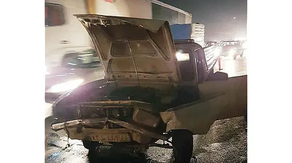 تصادف خونین پژو 206 با وانت پیکان در بزرگراه آزادگان