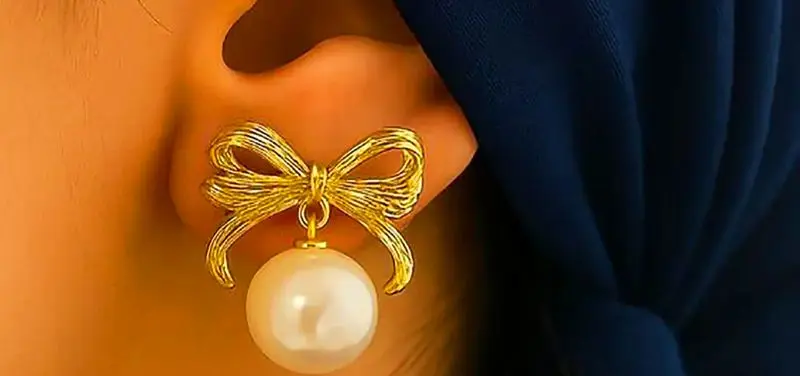 گوشواره پاپیون طلا