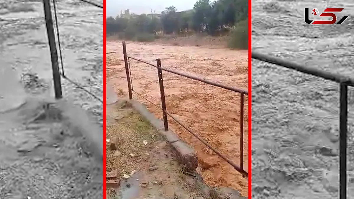 فیلم جاری شدن سیل در مسجدسلیمان خوزستان