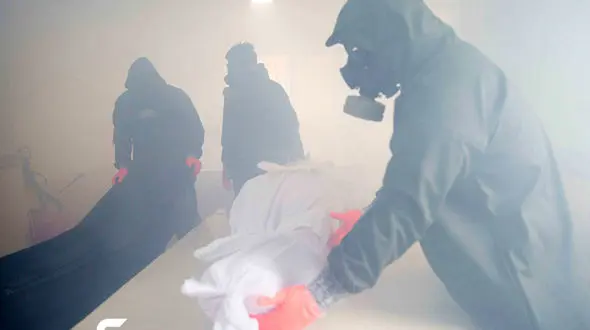 18 عکس دلخراش از غسل و کفن پوش کردن اجساد کرونایی