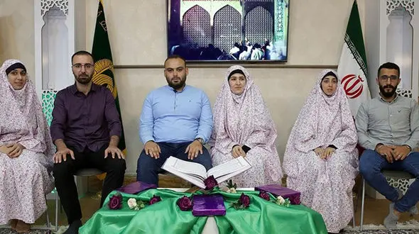 ازدواج زوج های خارجی در حرم مطهر امام رضا(ع)