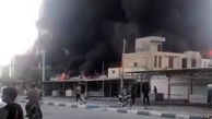 آتش سوزی بازارچه بندر دیلم بازاریان را شوکه کرد