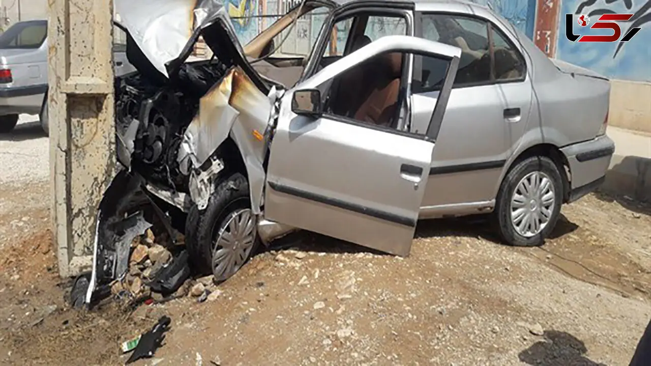 مرگ تلخ مرد جوان در تصادف مرگبار سمند با تیر برق / در زنجان رخ داد