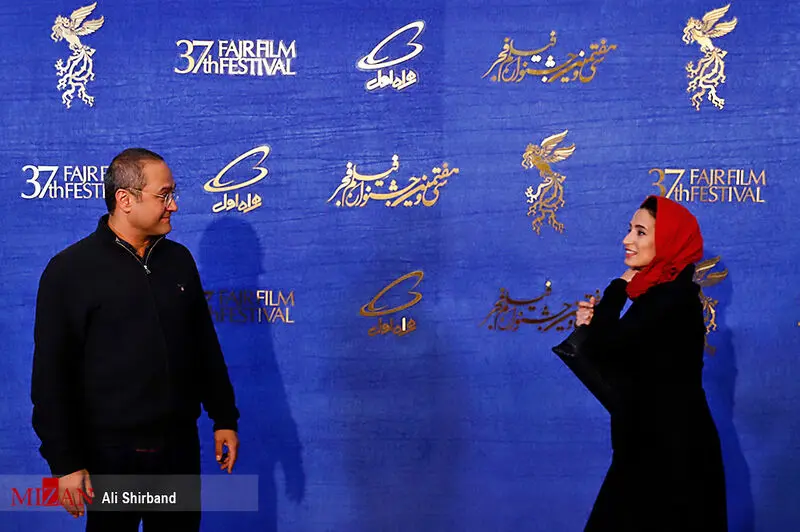 ژست‌های رامبد جوان و نگار جواهریان پیش از نمایش «طلا»