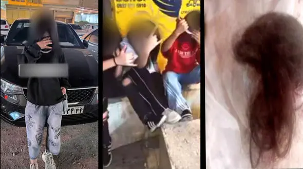 کتک خوردن دختر کاراته کار توسط چند دختر قمه کش  در آبادان ! / موهایش را از ته کندند !