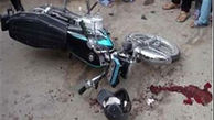 تصادف مرگبار وانت تویوتا با موتور سیکلت