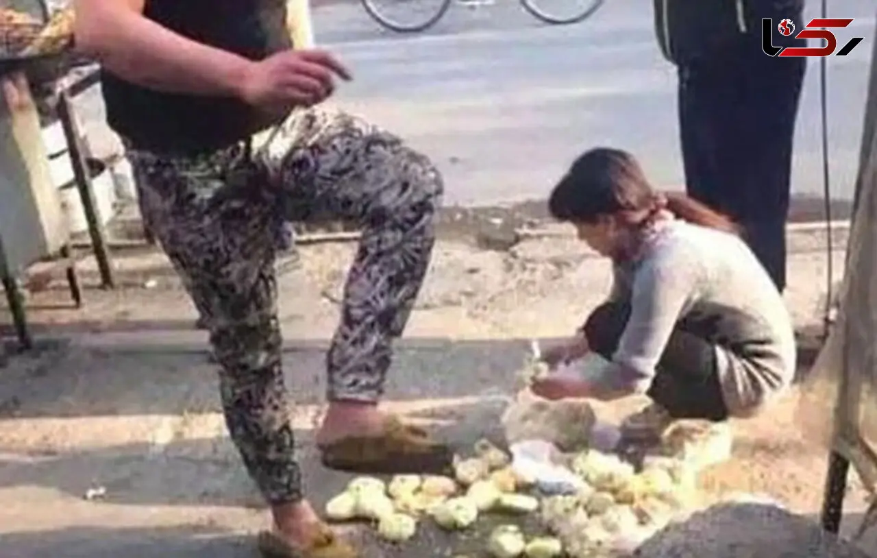 حمله مرد مست به دستفروش زن + عکس