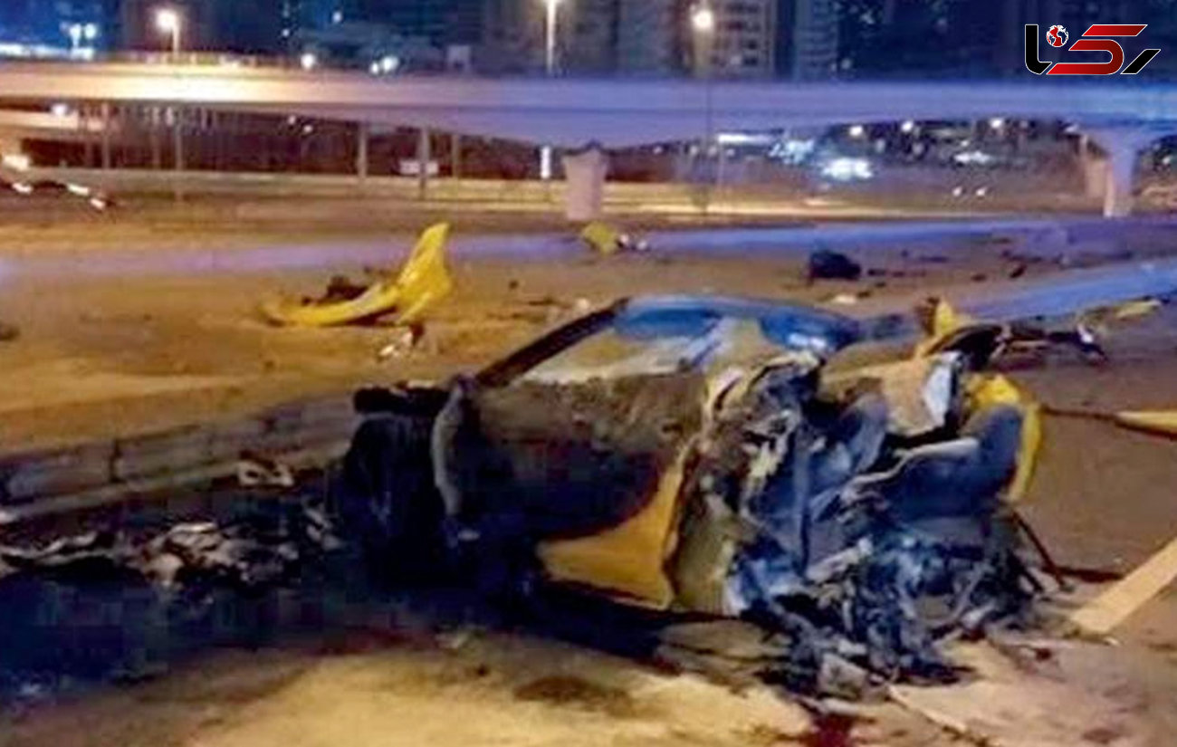 4 کشته در تصادف اتومبیل فراری در دوبی + عکس