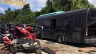 ۴۳ کشته و زخمی در حادثه تصادف در لوئیزیانای آمریکا + عکس