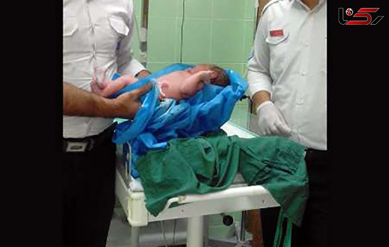 نوزاد لردگانی قبل از رسیدن به بیمارستان متولد شد +عکس