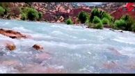 خروش رودخانه خرسان سمفونی آب را به نمایش می گذارد+فیلم