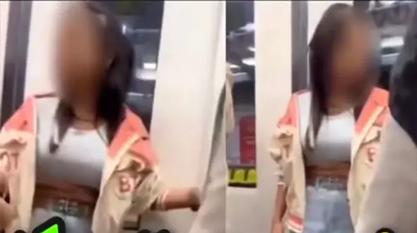 فیلم دختر تقریبا برهنه در متروی تهران ! /  رفتار بی ادبانه و بی شرمانه اش را ببینید