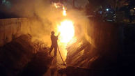 فیلم لحظه آتش سوزی مهیب در تونل فاضلاب جنوب تهران