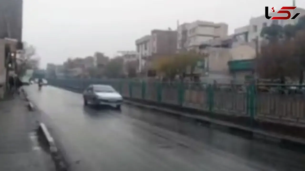 فیلم بارش باران صبحگاهی در تهران
